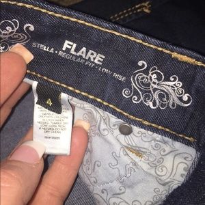 Express Stella flare low rise jeans